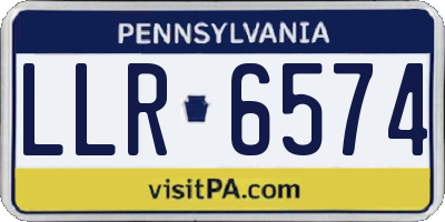 PA license plate LLR6574