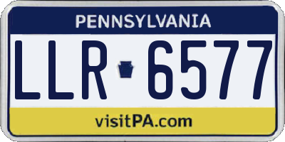 PA license plate LLR6577