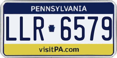 PA license plate LLR6579