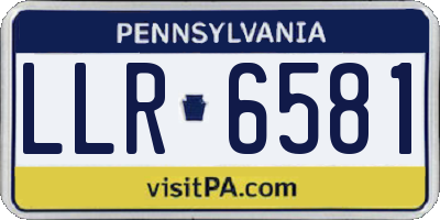 PA license plate LLR6581