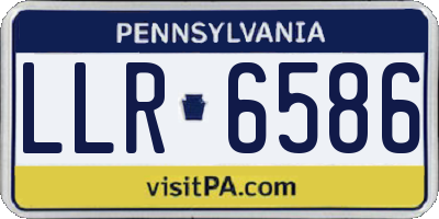 PA license plate LLR6586