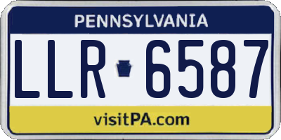 PA license plate LLR6587