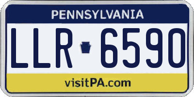 PA license plate LLR6590