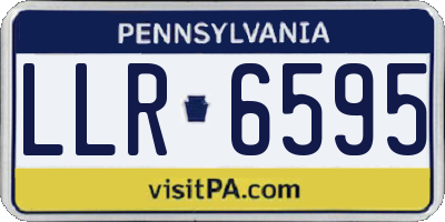 PA license plate LLR6595