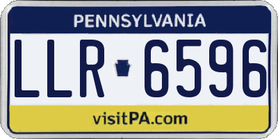 PA license plate LLR6596