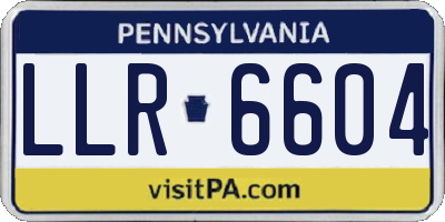 PA license plate LLR6604