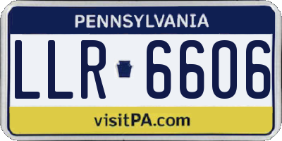 PA license plate LLR6606