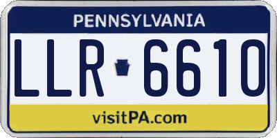 PA license plate LLR6610