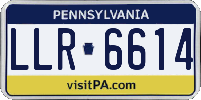 PA license plate LLR6614