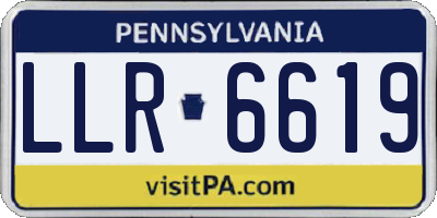 PA license plate LLR6619