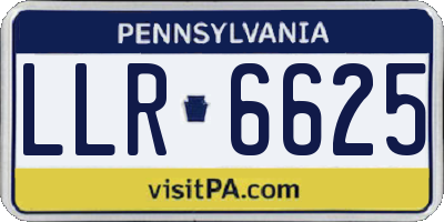 PA license plate LLR6625