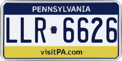 PA license plate LLR6626