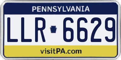 PA license plate LLR6629