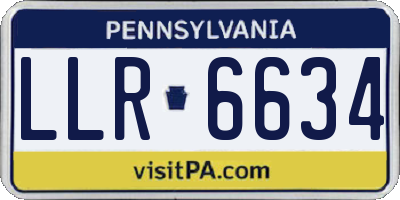 PA license plate LLR6634