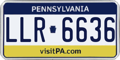 PA license plate LLR6636