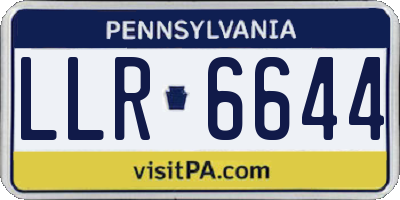PA license plate LLR6644