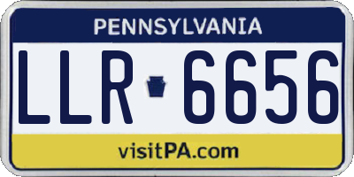 PA license plate LLR6656