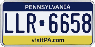 PA license plate LLR6658