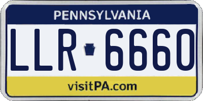 PA license plate LLR6660