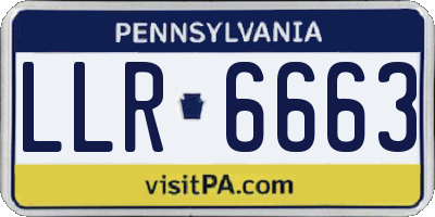 PA license plate LLR6663