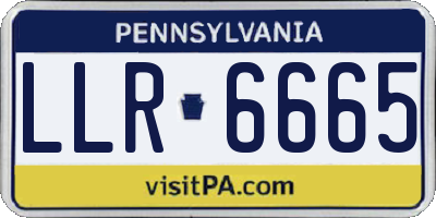 PA license plate LLR6665