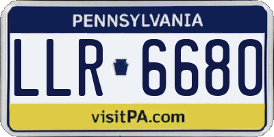 PA license plate LLR6680