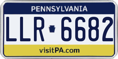 PA license plate LLR6682