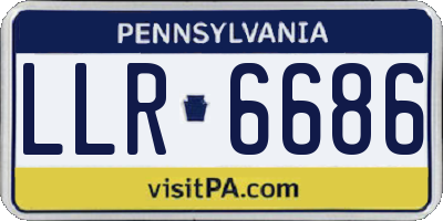PA license plate LLR6686