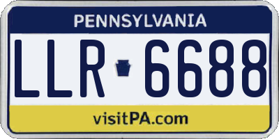 PA license plate LLR6688