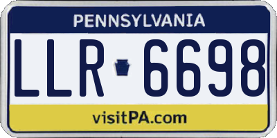 PA license plate LLR6698