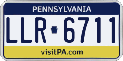 PA license plate LLR6711