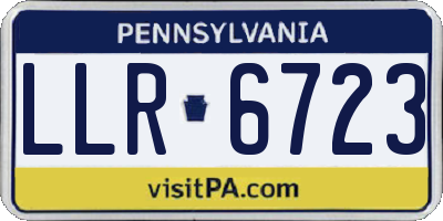 PA license plate LLR6723