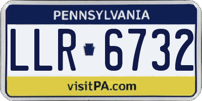 PA license plate LLR6732