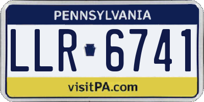 PA license plate LLR6741