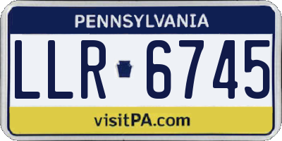 PA license plate LLR6745