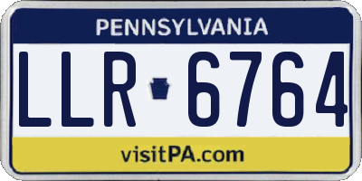 PA license plate LLR6764