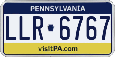 PA license plate LLR6767