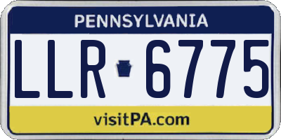 PA license plate LLR6775