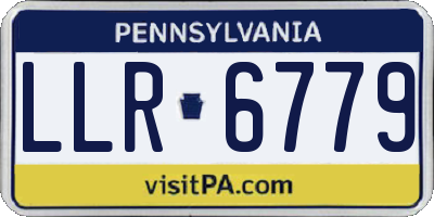 PA license plate LLR6779