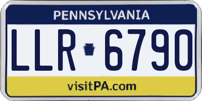 PA license plate LLR6790