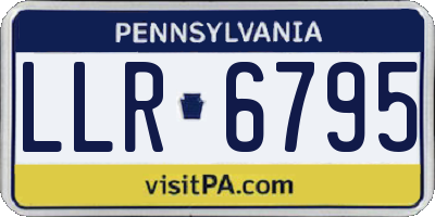 PA license plate LLR6795