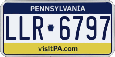 PA license plate LLR6797