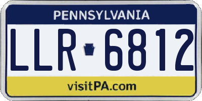 PA license plate LLR6812