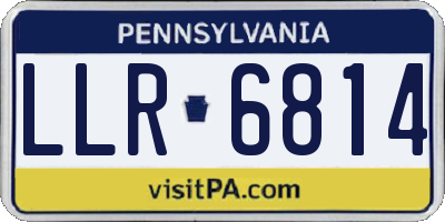 PA license plate LLR6814