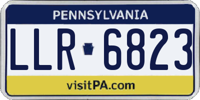 PA license plate LLR6823