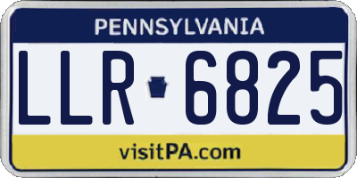 PA license plate LLR6825