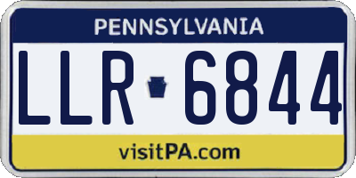 PA license plate LLR6844