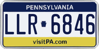 PA license plate LLR6846