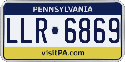 PA license plate LLR6869