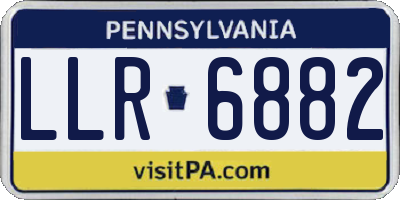 PA license plate LLR6882
